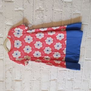Mini Boden Rose And Blue dress with flowers